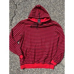 Sound & Fury Hoody 10 deep 10th division garment supply red black stripe XXL