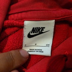 Nike Mens Sportswear Club Fleece Pullover Hoodie Red White Logo Small BV2654-657
