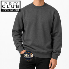 1 NEW PRO CLUB SOLID PLAIN HEAVY WEIGHT FLEECE CREW-NECK SWEATSHIRTS SIZE S-5XL