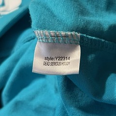 LRG Dead Serious Skeleton Hoodie Mens 2XL Blue Teal Full Zip Vtg Y2K Hip Hop C7