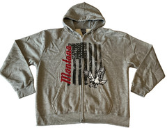 Salt Creek Montana Full Zip Hoodie Mens Size XL Multicolor Flag Pockets Lined