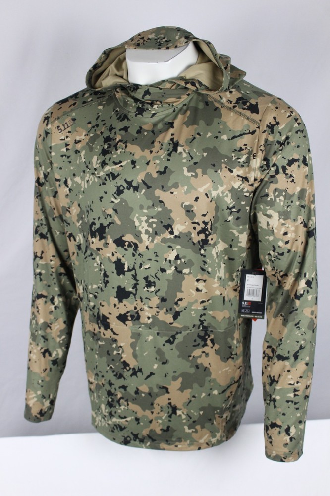 5.11 Tactical Men’s PT-R Forged Hoodie L Pullover 1401 Ranger Green Canopy Camo