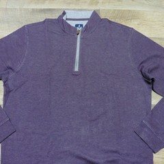 JOHNNIE-O Mens L LARGE SULLY PULLOVER 1/4 ZIP ROYAL PLUM PURPLE GOLF SWEATSHIRT