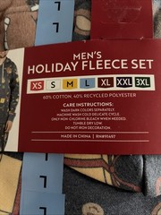 Dec. 25th Mens Holiday Fleece Set Grey Large Hoodie NEW