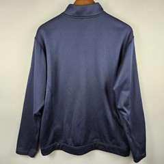 Nike Golf 482100-419 Mens M Navy Blue White Stripe 1/4 Zip Pullover Sweatshirt