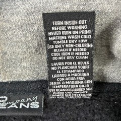 Y2K Paco Jeans Hoodie XXL Black Allover Print Logo Full Zip Pockets Fleece Lined