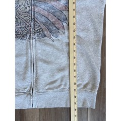 Denim & Supply Ralph Lauren VTG Gray Chief Headdress Graphic Full Zip Hoodie LG
