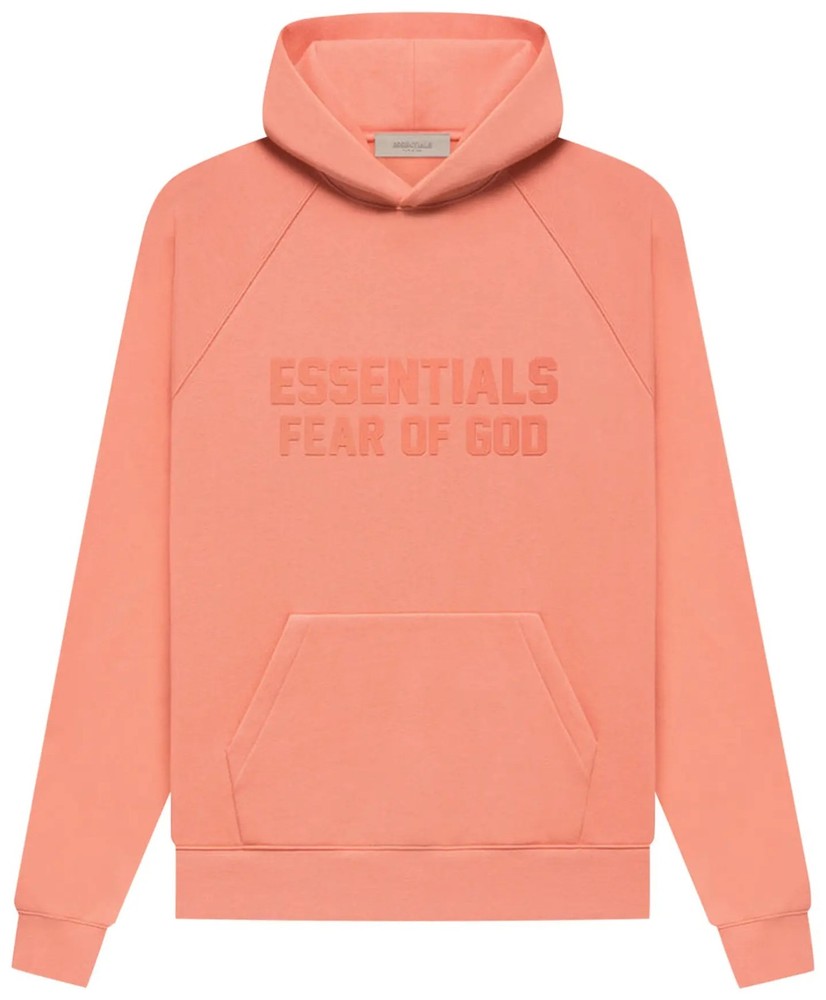 Fear of God Essentials Hoodie ‘Coral’ S Size Oversized Loose Hoodie NWT