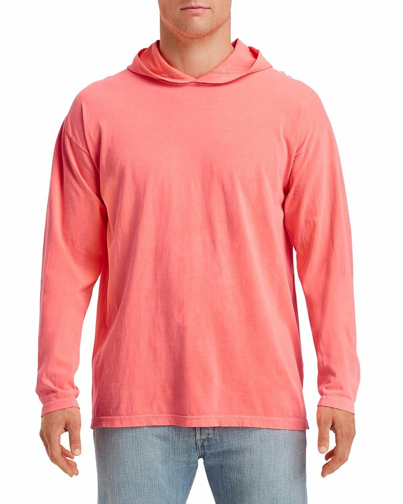 Comfort Colors 4900 – 3 PACK – Garment Dyed Hooded Long Sleeve Tee