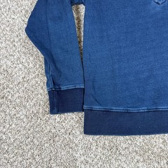 Lucky Brand Sweatshirt Mens M True Indigo Henley Pocket Long Sleeve Pullover