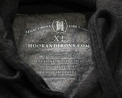 Hook & Irons Unisex Adult’s Razor’s Edge Pocket Hoodie EJ3 Charcoal Size XL