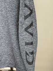 Avid Outdoors Hoodie Gray Heather Hook Fishing Beach L