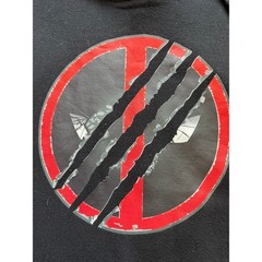 Marvel Studios Deadpool Wolverine Graphic Hoodie Black Mens XL Comic Back Print
