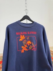 Vintage 90s Walking Kansas Leaver Sweatshirt Y2K Archive Size M-L