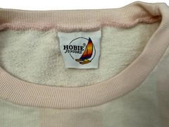 Hobie Juniors Teens XS Pink/White Striped Surf Graphic Logo Crewneck Pullover