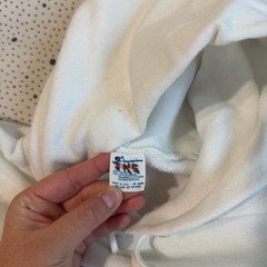 Vintage 1980s Sony Champion Hoodie Size Small White Blue Drawstring