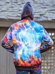 AMIALA Universe Crab Nebula Hooded Sweatshirt, 3D Unisex Hoodies S M L XL 2XL