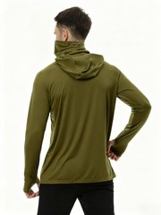 6pc Men’s Hoodie Set Built In Mask Lightweight Quick Dry Breathable Fashion