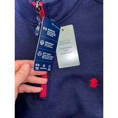 IZOD Advantage Performance Quarter Zip Pullover Navy Blue Red White XXL NWT