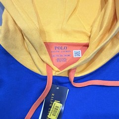 Polo Ralph Lauren Mens Colorblock Fleece Pullover Short Sleeve Hoodie 2XL