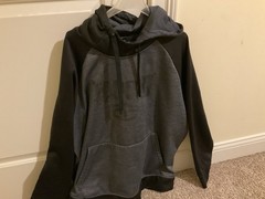 NWOT Vintage Raised Letter Y2K TAPOUT Black Hoodie 2XL