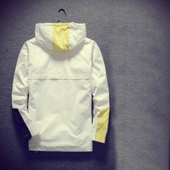 Men Hoodies Pullover Outwear Loose Pocket Hooded Sweatshirt Splice Jacket