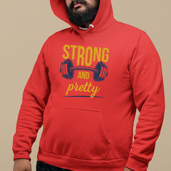 Strong And Pretty Gym Hoodie Weight Training Fitness Workout Lovers Gift