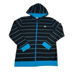 Vintage Y2K DC Shoes Hoodie Adult Medium Teens XL Zip Up Skater Striped Cyber