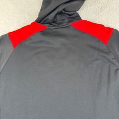 Under Armour Pullover Hoodie Mens Large Black Red Colorblock Embroidered Logo