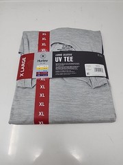 Hurley Men’s Sunny Side Hybrid Stretch Tagless UV T-Shirt XL Grey
