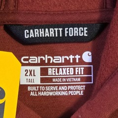 Carhartt Fast Dry Sweater 2XL Tall Mens Brown Lightweight Hoodie Outdoor NWT