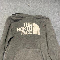 The North Face Men’s Hoodie Size M Gray Pullover Logo Graphic Sweatshirt Casual