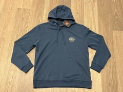 L Mens QUIKSILVER Surf Pullover Hoodie Sweatshirt Sweater Top Shirt 2-Sided Blue