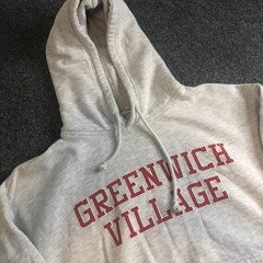 Greenwich Village NYC Sweatshirt Hoodie Unisex One Size Medium-Large Gray