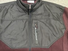 Champion Authentic Sweater Adult Large Burgundy Zip Jacket Sweatshirt Mens