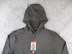 Spyder Active Hoodie Mens Medium Gray Pullover Lightweight 4-Way Stretch Gym