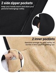 Men’s Winter Thermal Sweatshirts Full-Zip Up Sherpa Fleece Lined Hoodie Jacket