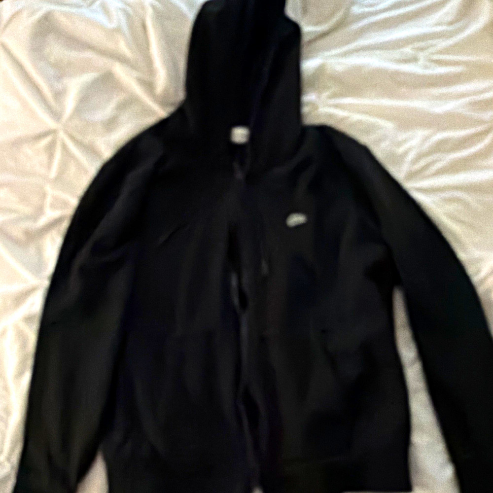 Lacoste teens XL Black Full Zip Hoodie Classic Fit Fleece Cotton Crocodile Logo