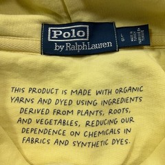 Polo Ralph Lauren Hoodie Adult Large Yellow Organic Cotton Eco Sustainable Line