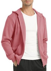 Men’s Sweat Jacket Full Zip Hoodies Spring Casual Lightweight Warm Sweatshirts