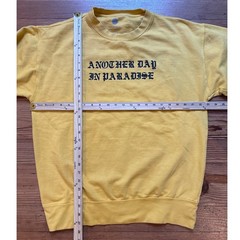 Duvin Design Co Sweatshirt Mens Yellow Excellent Another Day In Paradise SIZE L
