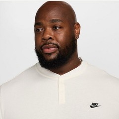 Nike Club Fleece Long Sleeve Henley Big & Tall Size 4XLT Cream Color New