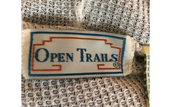 Open Trails Hooded Sweatshirt Jacket Men Size M Navy Blue Front Pockets Lined