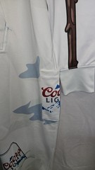 NWOT Coors Light Body Suit Beerman Snowman Holiday Hooded Jumpsuit, Size-Med