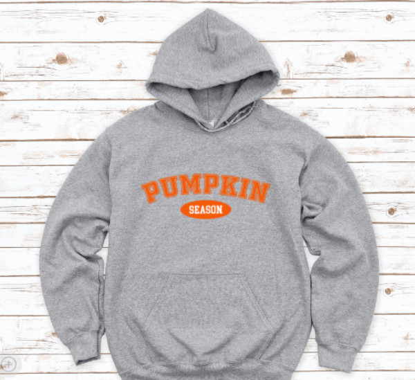 Pumpkin Season, Fall, Gray Unisex Hoodie