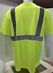 CLASS 3 Short Sleeve Safety Shirt , Polyester Birdeye Mesh