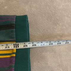 Cotton On Loose Fit Sweatshirt Mens Medium Green Purple Yellow Striped Crewneck