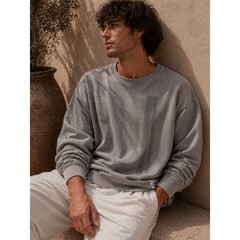 Stampd Men Gray Enjoy Life Graphic Crewneck Sweatshirt Size L Streetwear Minimal