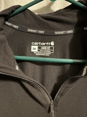 Mens Men’s Carhartt Loose Fit Sweatshirt Zip Shirt Deep Black 3XL XXXL