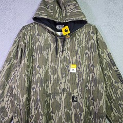 Carhartt Camo Mossy Oak Sweater Mens 2XL Green Outdoor Hoodie Hunting Hiking NWT